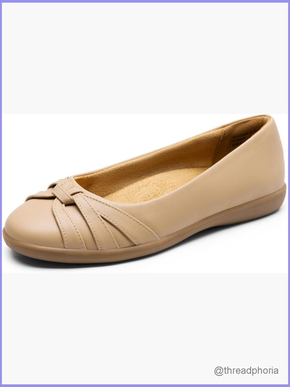 Women's Ballet Flats Round Toe Slip On Dressy Office Work Shoes Arch Support